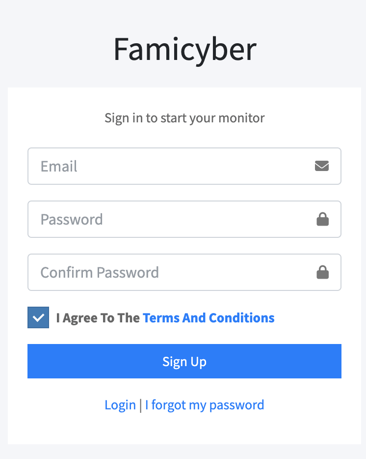 sign up famicyber