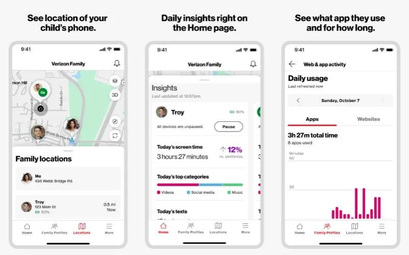 view messages with mobile carrier family services