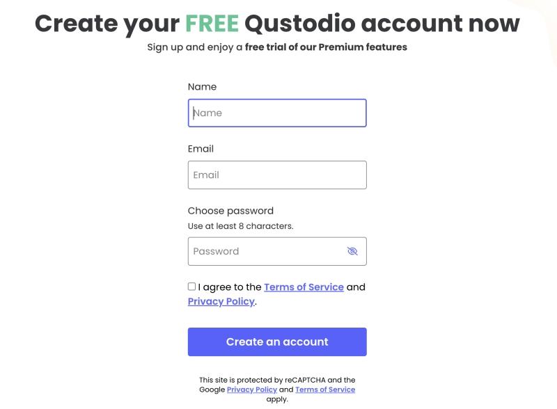 create Qustodio account