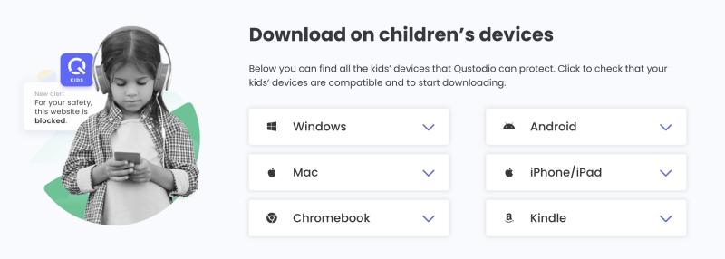 Download Qustodio on children's devices