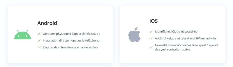 Compatibilité mSpy
