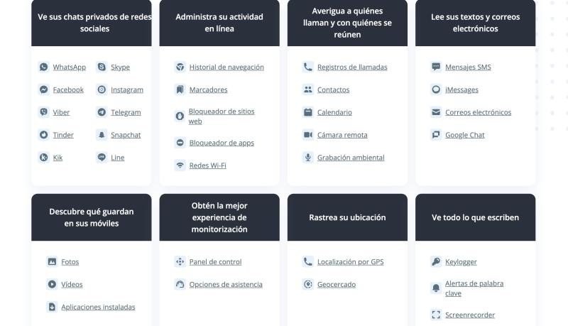Características de mSpy