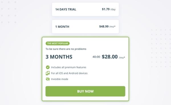 mSpy pricing