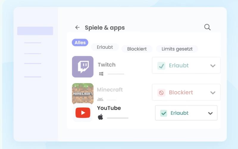 Qustodio überwacht Apps