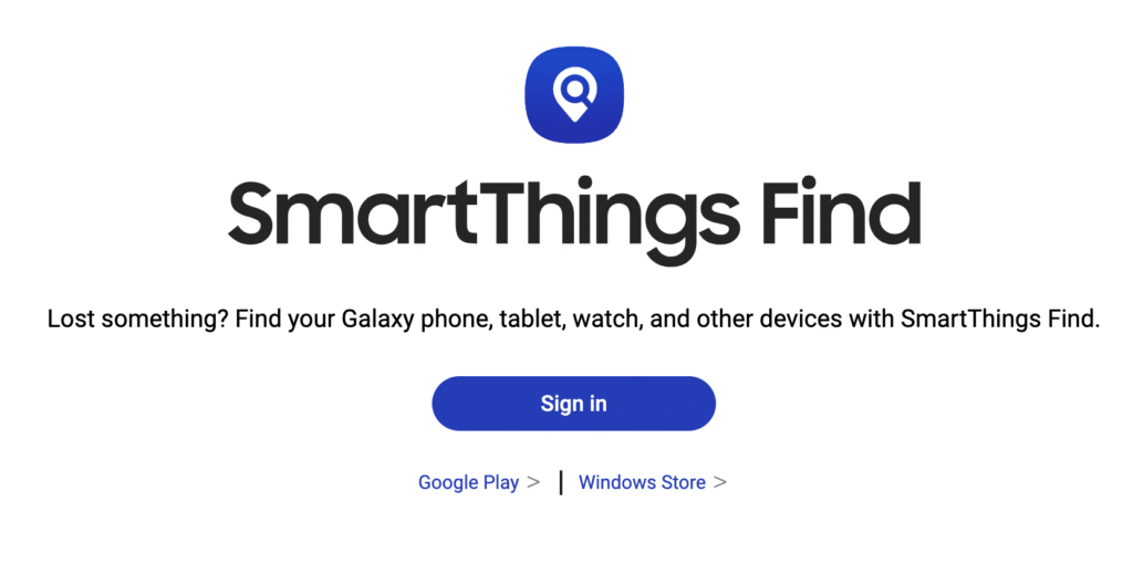 Samsung smartthings find
