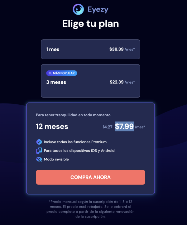 Precio de Eyezy