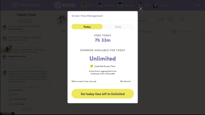 Net Nanny Screen Time Management