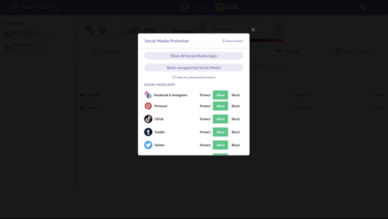 Net Nanny Social Media Protection