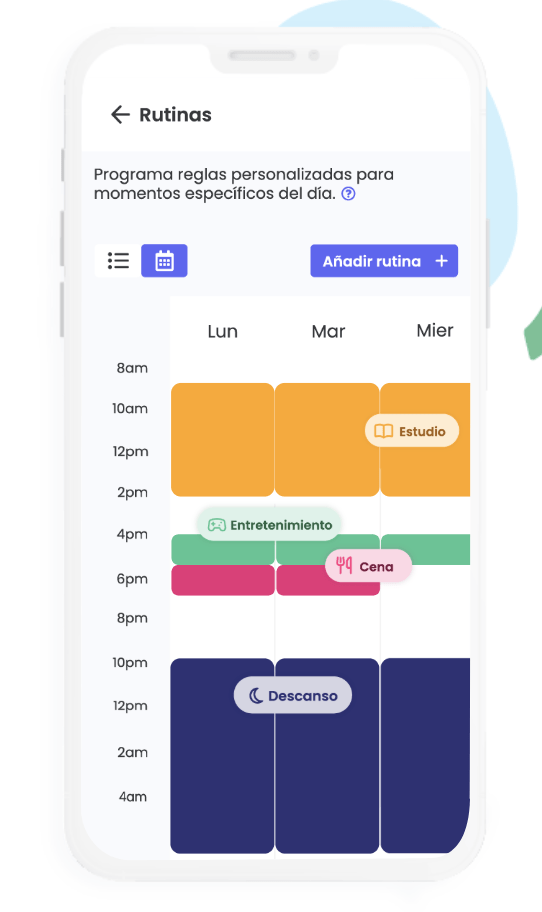Límites de tiempo diarios de Qustodio